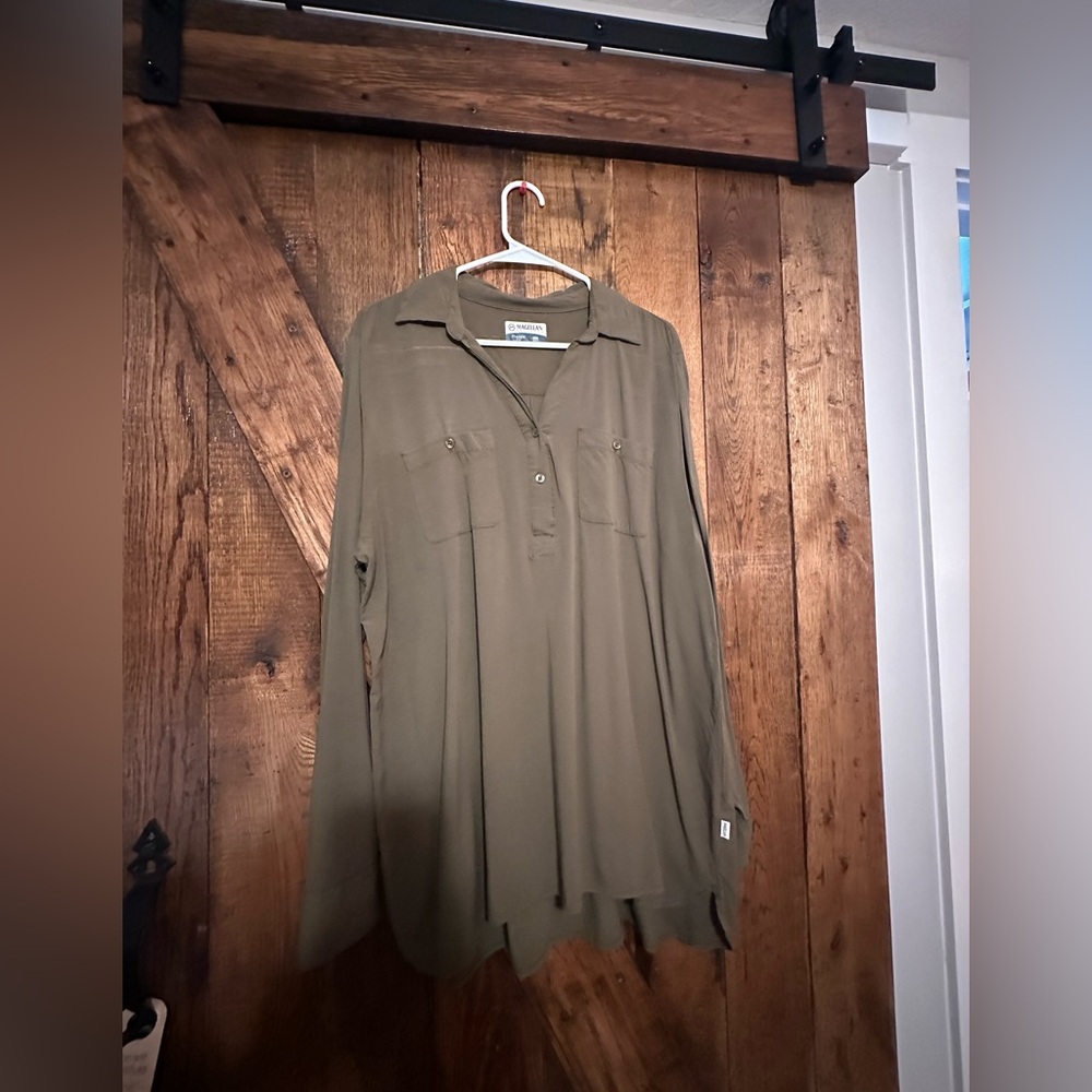 Magellan Outdoors Willow Creek Classic Fit Long Sleeve Pullover Shirt Size Xl
